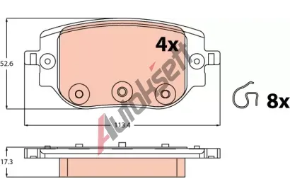 TRW Sada brzdových destiček TRW GDB2613, GDB2613 TRW Sada brzdových destiček TRW GDB2613, GDB2613