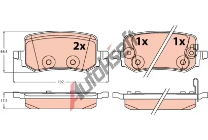 TRW Sada brzdov�ch desti�ek TRW GDB2615, GDB2615