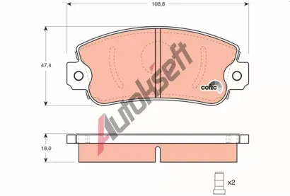 TRW Sada brzdovch destiek COTEC TRW GDB297, GDB297