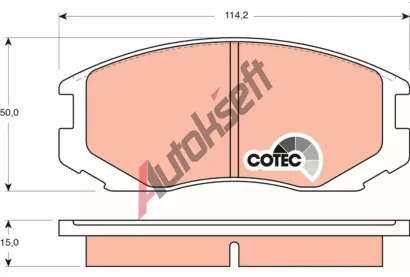 TRW Sada brzdovch destiek COTEC TRW GDB3046, GDB3046