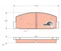 TRW Sada brzdovch destiek COTEC ‐ TRW GDB3088