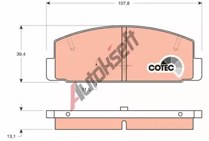 TRW Sada brzdovch destiek COTEC TRW GDB3088, GDB3088