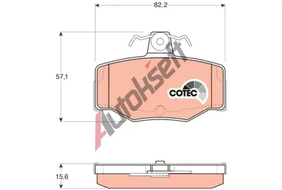 TRW Sada brzdovch destiek COTEC TRW GDB3092, GDB3092