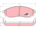 TRW Sada brzdovch destiek - kotouov brzda ‐ TRW GDB3124