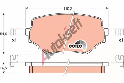 TRW Sada brzdovch destiek COTEC TRW GDB3132, GDB3132