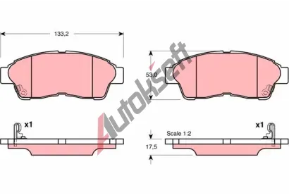 TRW Sada brzdovch destiek TRW GDB3147, GDB3147