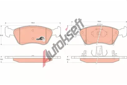 TRW Sada brzdovch destiek COTEC TRW GDB3163, GDB3163