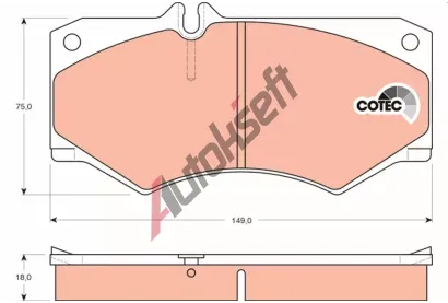 TRW Sada brzdovch destiek COTEC TRW GDB317, GDB317