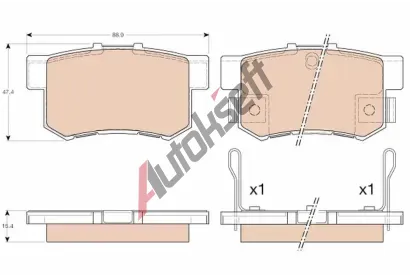 TRW Sada brzdovch destiek COTEC TRW GDB3175, GDB3175