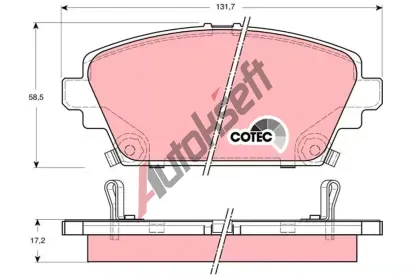 TRW Sada brzdovch destiek COTEC TRW GDB3186, GDB3186