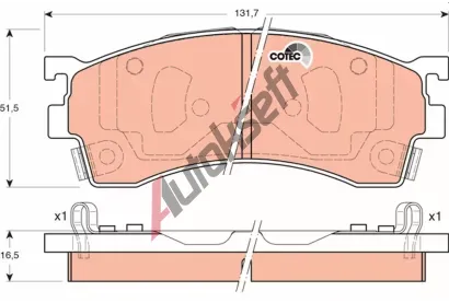 TRW Sada brzdovch destiek COTEC TRW GDB3192, GDB3192