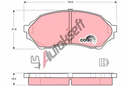 TRW Sada brzdových destiček COTEC TRW GDB3193, GDB3193 TRW Sada brzdových destiček COTEC TRW GDB3193, GDB3193