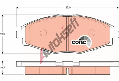TRW Sada brzdovch destiek COTEC TRW GDB3195, GDB3195