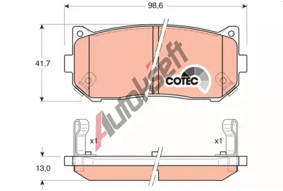 TRW Sada brzdovch destiek COTEC TRW GDB3203, GDB3203