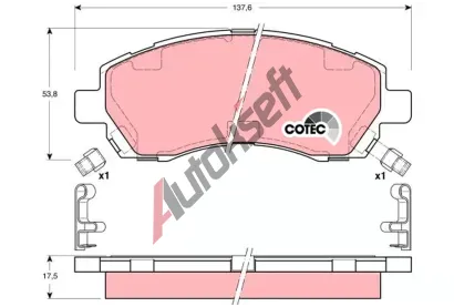TRW Sada brzdovch destiek COTEC TRW GDB3205, GDB3205