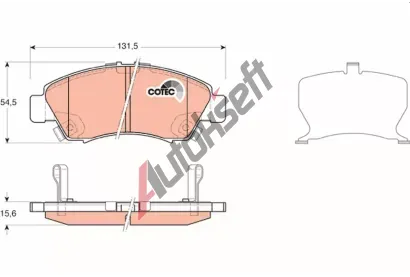 TRW Sada brzdovch destiek COTEC TRW GDB3212, GDB3212