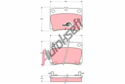 TRW Sada brzdovch destiek COTEC TRW GDB3239, GDB3239