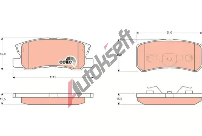 TRW Sada brzdovch destiek COTEC TRW GDB3247, GDB3247