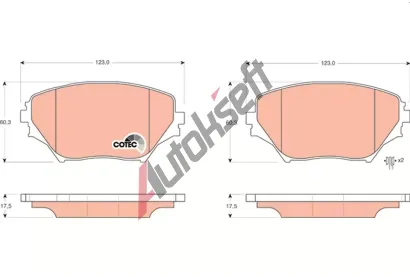 TRW Sada brzdovch destiek COTEC TRW GDB3251, GDB3251