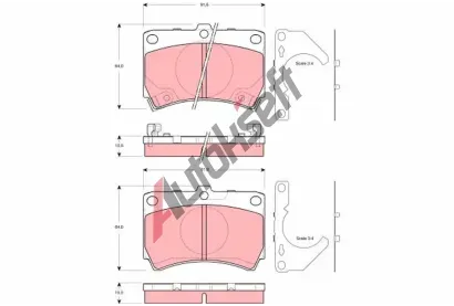 TRW Sada brzdových destiček - kotoučová brzda TRW GDB3252, GDB3252 TRW Sada brzdových destiček - kotoučová brzda TRW GDB3252, GDB3252