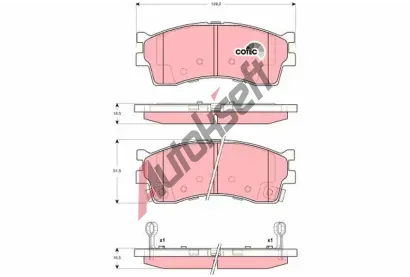 TRW Sada brzdovch destiek COTEC TRW GDB3285, GDB3285