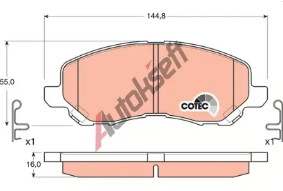 TRW Sada brzdovch destiek COTEC TRW GDB3287, GDB3287