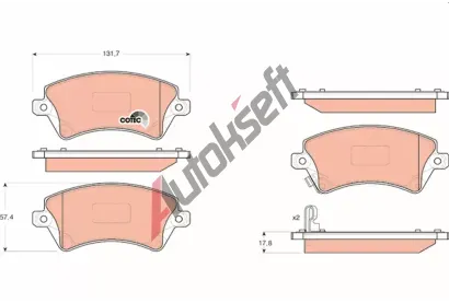 TRW Sada brzdovch destiek COTEC TRW GDB3288, GDB3288