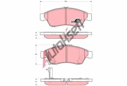 TRW Sada brzdovch destiek COTEC TRW GDB3290, GDB3290
