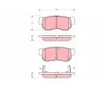 TRW Sada brzdovch destiek - kotouov brzda ‐ TRW GDB3298