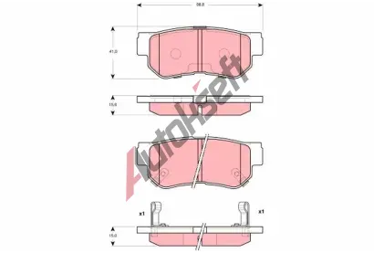 TRW Sada brzdovch destiek - kotouov brzda TRW GDB3298, GDB3298