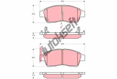 TRW Sada brzdových destiček - kotoučová brzda TRW GDB3300, GDB3300 TRW Sada brzdových destiček - kotoučová brzda TRW GDB3300, GDB3300
