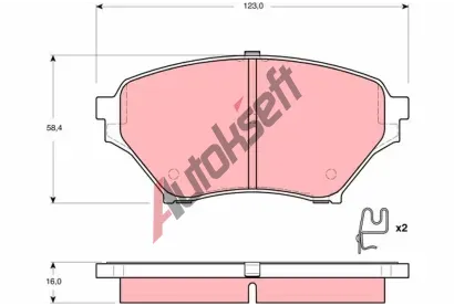 TRW Sada brzdových destiček - kotoučová brzda TRW GDB3302, GDB3302 TRW Sada brzdových destiček - kotoučová brzda TRW GDB3302, GDB3302