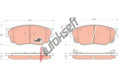 TRW Sada brzdovch destiek COTEC TRW GDB3309, GDB3309