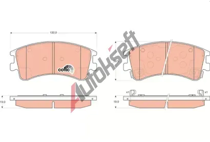TRW Sada brzdovch destiek COTEC TRW GDB3310, GDB3310
