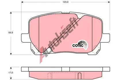 TRW Sada brzdovch destiek COTEC TRW GDB3315, GDB3315