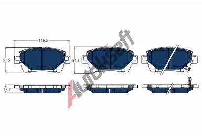 TRW Sada brzdov�ch desti�ek ELECTRIC BLUE TRW GDB3317BTE, GDB3317BTE