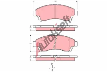 TRW Sada brzdových destiček - kotoučová brzda TRW GDB3321, GDB3321 TRW Sada brzdových destiček - kotoučová brzda TRW GDB3321, GDB3321