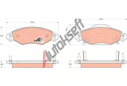 TRW Sada brzdovch destiek COTEC TRW GDB3324, GDB3324