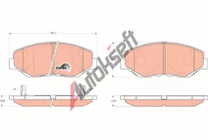 TRW Sada brzdovch destiek COTEC TRW GDB3325, GDB3325