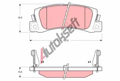 TRW Sada brzdových destiček - kotoučová brzda TRW GDB3329, GDB3329 TRW Sada brzdových destiček - kotoučová brzda TRW GDB3329, GDB3329