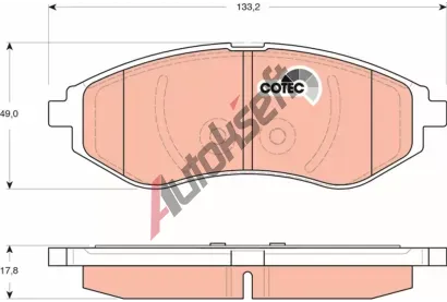 TRW Sada brzdovch destiek COTEC TRW GDB3330, GDB3330