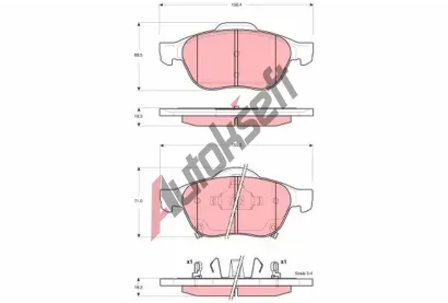 TRW Sada brzdových destiček - kotoučová brzda TRW GDB3335, GDB3335 TRW Sada brzdových destiček - kotoučová brzda TRW GDB3335, GDB3335