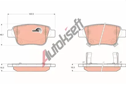TRW Sada brzdových destiček COTEC TRW GDB3337, GDB3337  TRW Sada brzdových destiček COTEC TRW GDB3337, GDB3337