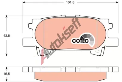 TRW Sada brzdovch destiek COTEC TRW GDB3339, GDB3339