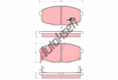 TRW Sada brzdovch destiek COTEC TRW GDB3342, GDB3342