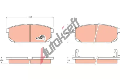 TRW Sada brzdovch destiek COTEC TRW GDB3344, GDB3344