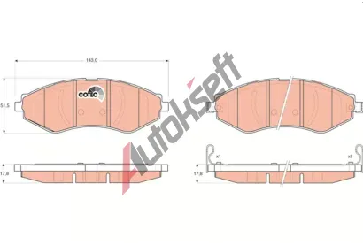 TRW Sada brzdovch destiek COTEC TRW GDB3347, GDB3347