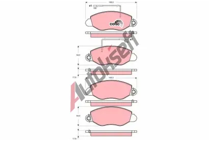 TRW Sada brzdovch destiek COTEC TRW GDB3354, GDB3354