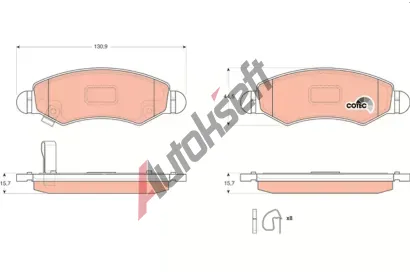 TRW Sada brzdovch destiek COTEC TRW GDB3363, GDB3363