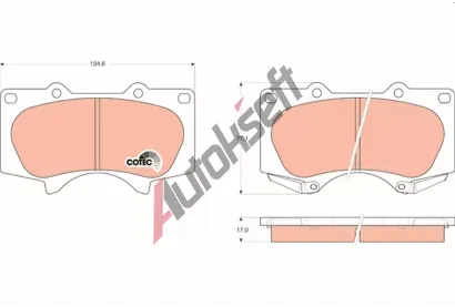 TRW Sada brzdovch destiek COTEC TRW GDB3364, GDB3364